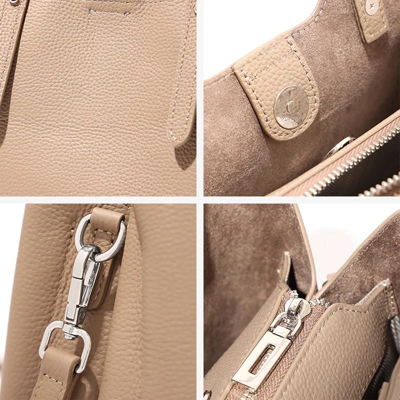 Women's Fashi Luxury Designer Handbags Female Cow Genuine Leather Shoulder Bag Ladies Retro Cowhide Tote Crossbody Bags Girls
