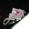 eBay's new accessories creative cross-wound pink diamond zircon ring, women's daily versatile hand jewelry