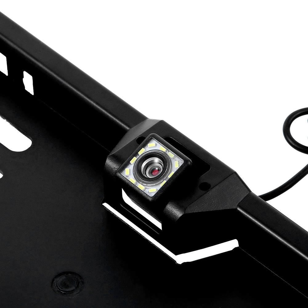 European License Plate Frame CCD HD Car Rear View Camera Backup Reverse Camera with 12-LED Night