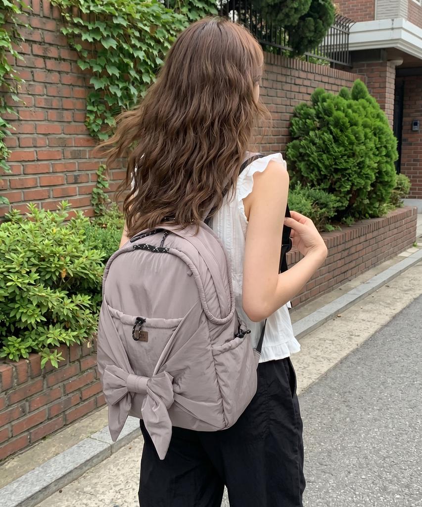 Bibissieoseu Rough Ribbon Backpack_Violet