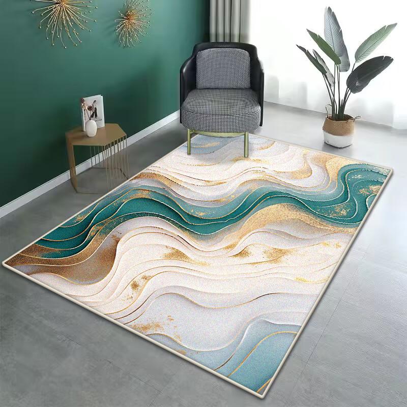 Modern Luxury Large Living Room Soft Foldable Carpet Antiskid Room Decor Aesthetic Bedroom Rugs Easy Cleaning Dressing Table Mat