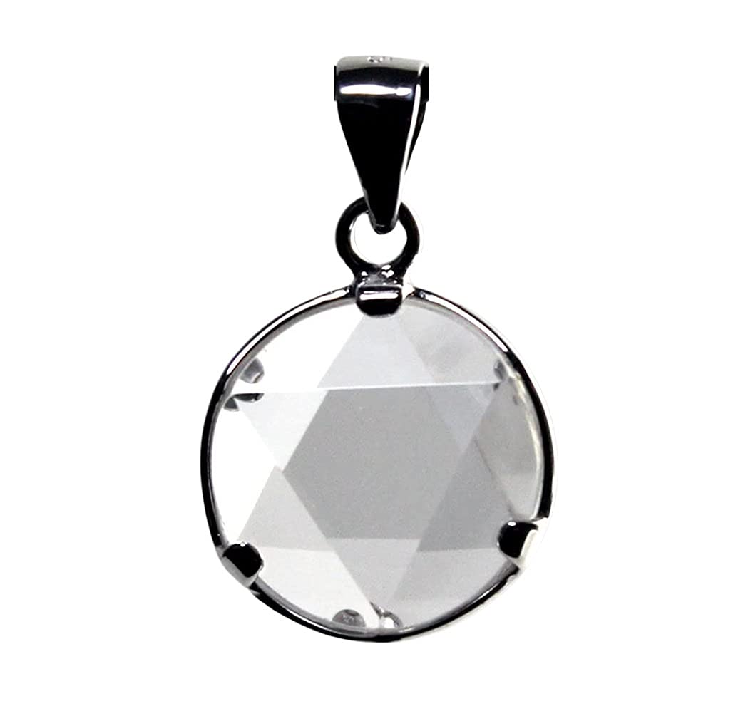 

[World Accessories Carmelo] Hexagram Star of David Crystal Sterling Silver 925 Pendant Pendant Top Amulet Women s Men s...