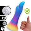 Luminous Anal Plug Mixed Colors Dildo Female Masturbator Adult Sex Toys Realistic Penis Silicone Dick BDSM