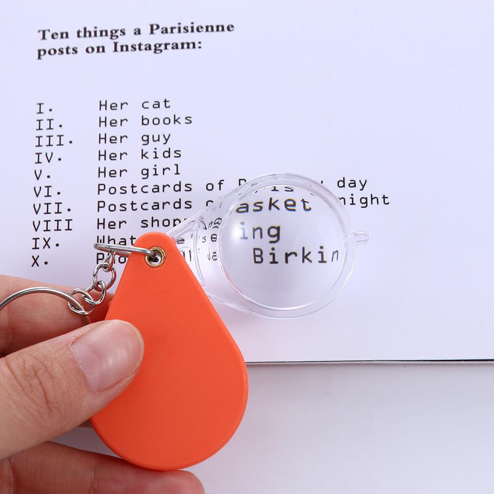 Tools Loupe Keychain Glass Magnifier with Key Chain Magnifying Glass Folding Magnifier Microscope