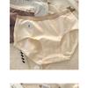Plus Size Mid Waist Solid Pure Cotton Antibacterial Breathable Women Underwear Panties