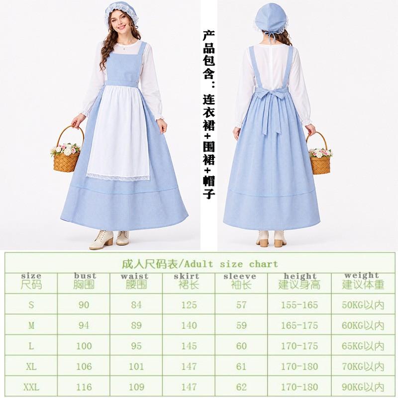 Wizard Of Oz Dorothy Alice Cosplay Dress Women Fantasy Costume Halloween Party Role Play