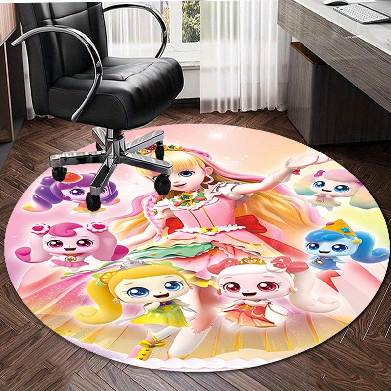1pc Catch Teenieping Magic Sweethear (7) Design Printed Area Round Carpet for Bedroom Living Room Home Decor Rugs Mat Non Slip Mat Rug for Bedside