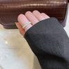 Pure Gold Electroplated Micro-set Pearl Ring for Women, Open Style, Index Finger Ring, Simple and Cool Style Ring