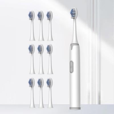 Adult Electric Toothbrush, Soft Bristles IPX7 Waterproof Replaceable Brush Head Send 10 Brush Head (without battery)-A1