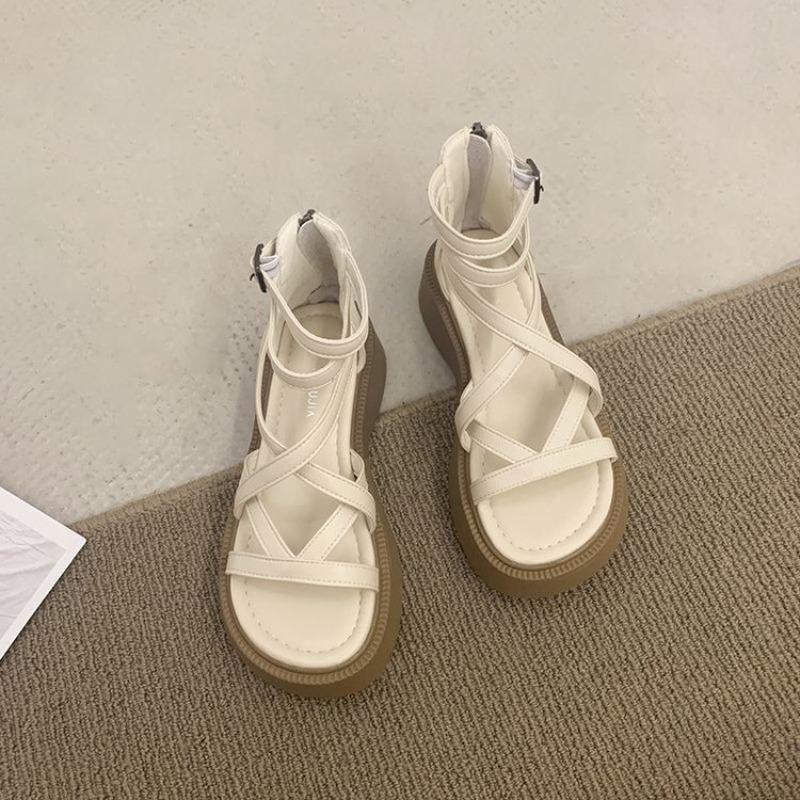 

Летние сандалии на платформе женские с задним ремешком с открытым носком элегантные женские сандалии обувь уличные повседневные пляжные сандалии сандалии женские 35 бежевый
