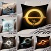 Fiction Planet Style Interstellar Travel-A Pillow Case Anti-dustmite Invisible Zipper Silky Short Plush Sofa Cushion Cover