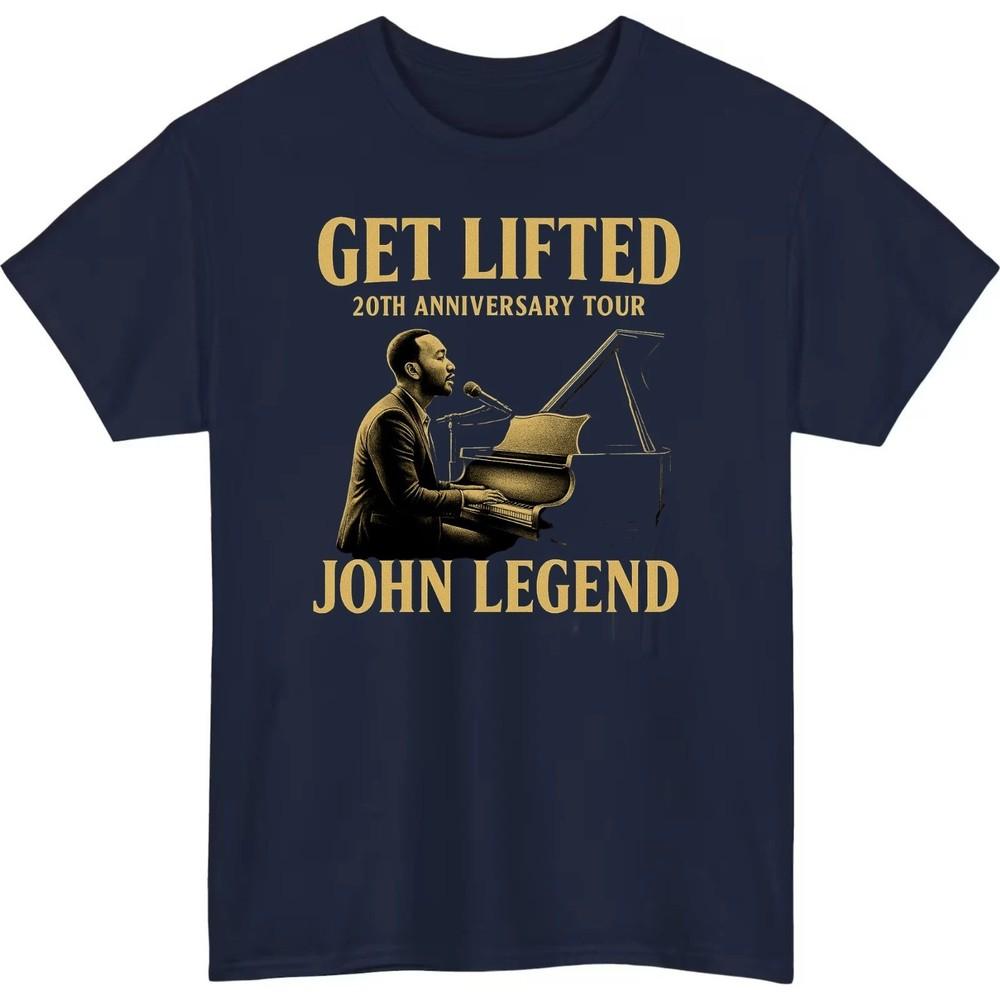 John Legend Get Lifted 20th Anniversary Tour T Shirt Navy CS041 Unisex T-Shirt S