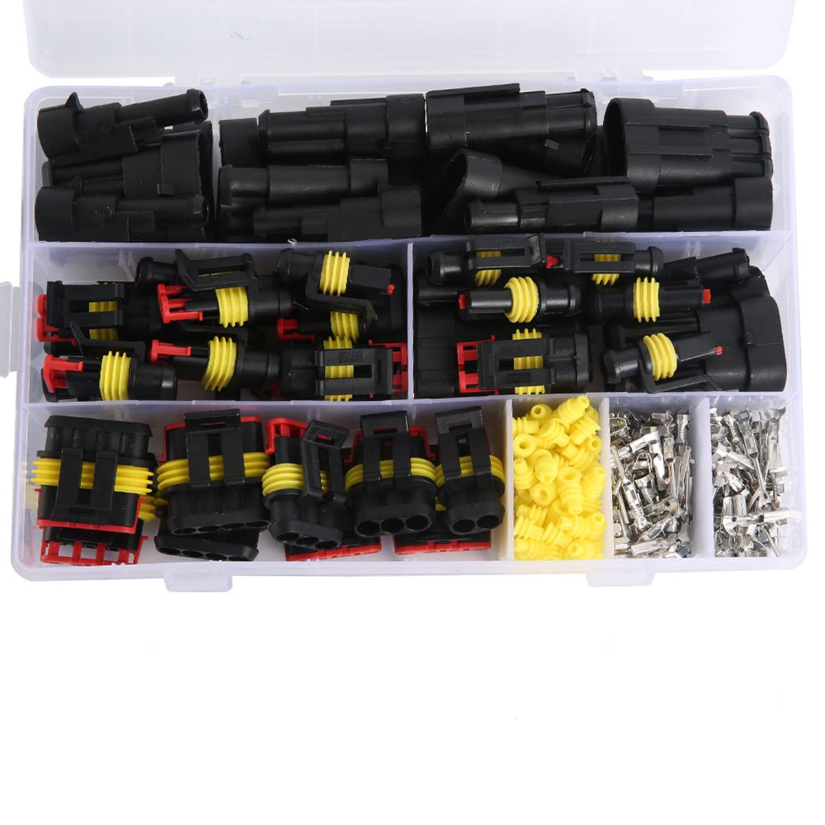 

352 шт. IP68 Автомобильный электрический соединитель провода 1/2/3/4-контактные клеммы Штекер Папа&Мама Штырьковый штекерный соединитель для автомобилей мотоциклов грузовиков