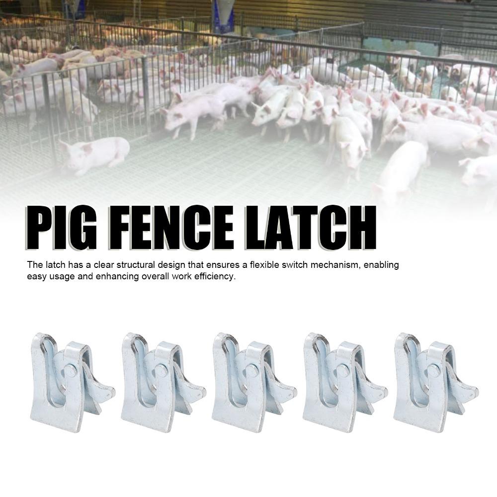 5pcs Galvanized Steel Plate Pet Cage Suspended Water Dispenser Fence Latch Pig Farrowing Bed