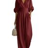 New Summer Spring Elegant Waist V-Neck Women's Jumpsuit
