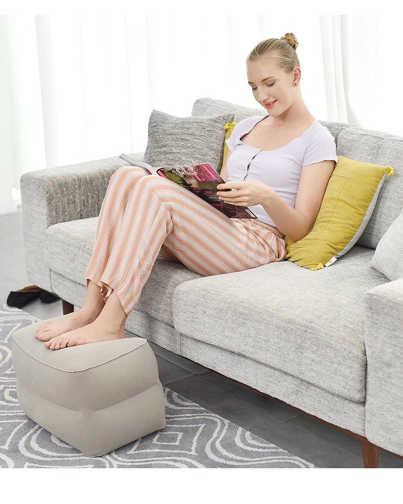Portable Inflatable Footrest for Travel & Office