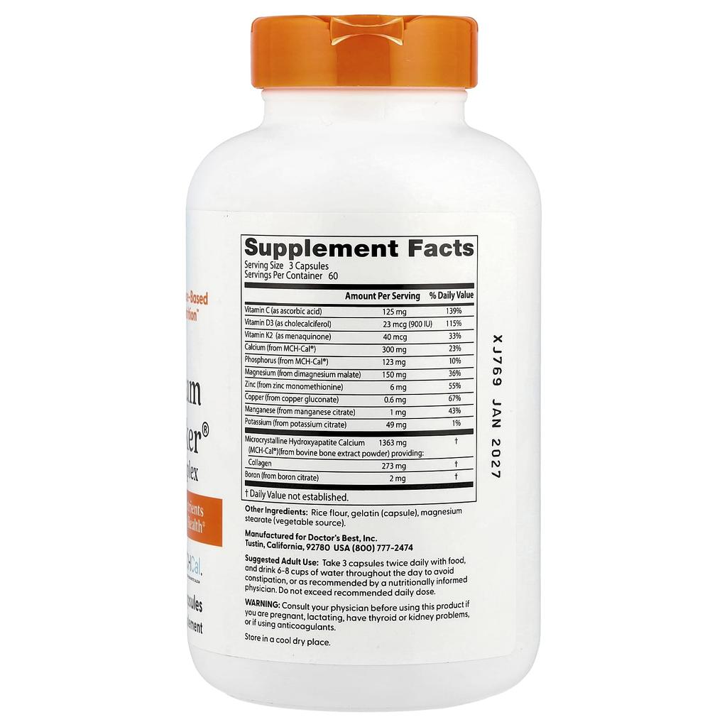 Doctor'S Best, Calcium Bone Marker® Complex, 180 Capsules