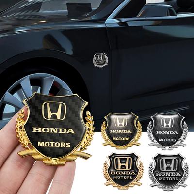 APK1 2Pcs Car Metal Eagle Badge Stickers Decorative Accessories For Civic FIT Accord Prelude CRV 5th City CRZ CRX Jazz HRV