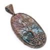 Moss Agate Pendant, Gemstone Jewelry 999 Copper Wire Wrap Tree Of Life Pendant, Gift For Women Handmade Pendant