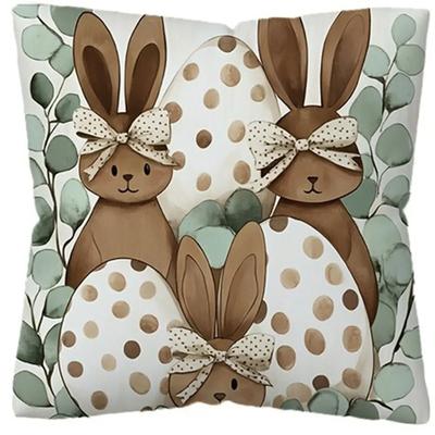Federa Cuscino con Fantasia Coniglietto Carino di Pasqua Decorazione Camera da Letto Soggiorno per le Feste Federa per Cuscino in Poliestere Decorazione Casa Nordica
