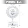 Renter Friendly Suction Cup Shower Hook 2Pcs Clear Razors Holders Without Tool Need