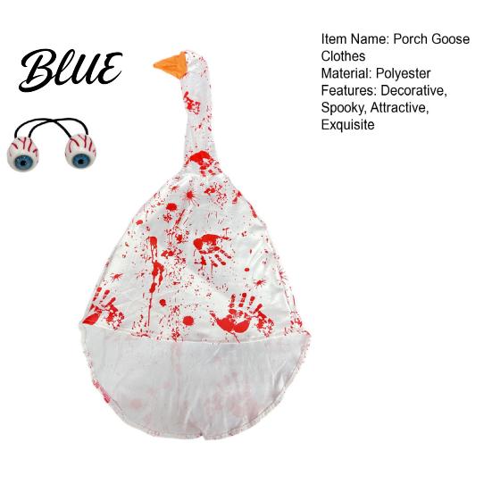 Blood Goose Clothes Porch Clothes Halloween Costume Set Scary Decorative Cute Outdoor Decor Outfit for Garden Yard Balcony Courtyard Spooky