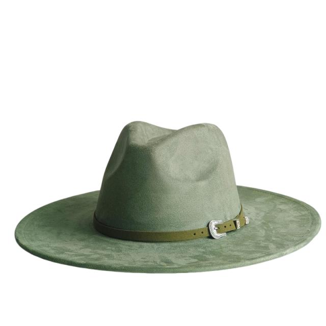 Classic Camel Suede Hat Wide Brim  New Fedora Hat Men Women Autumn Winter Felt Hats Classic Church Fedoras Chapeau Sombrer