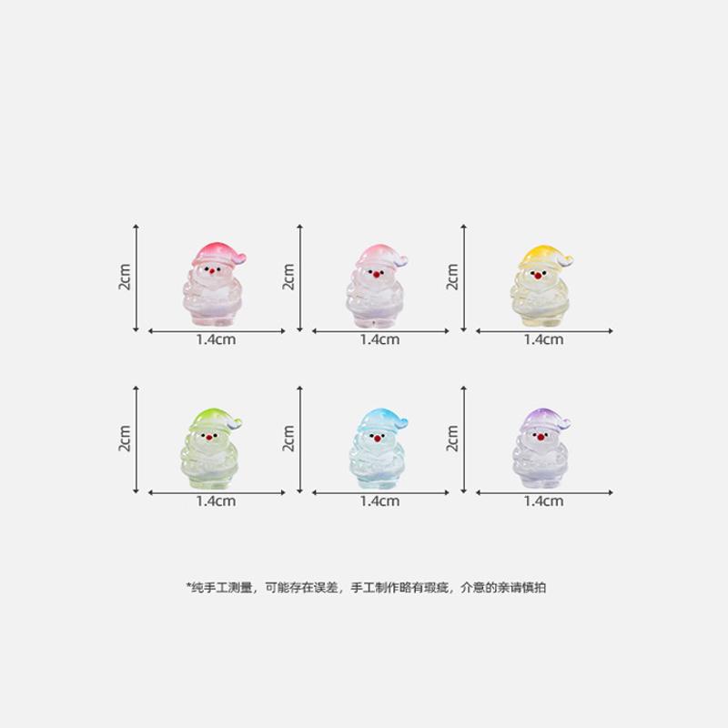 1/5Pcs Mini Resin Fluorescent Santa Claus Miniature Landscape Figurines Fairy Garden Decor Snow Landscape Model Ornaments