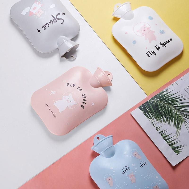 Cartoon Hot Water Bottle Large Hot Water Bag with Cover Cold-proof Heat Preservation Hot Water Bottle for Winter Warm