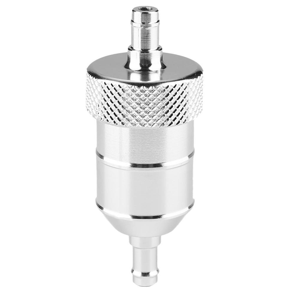 

Universal 8mm Motorcycle Gasoline Oil Filter Filtration Cleaner (Silver) серебряный