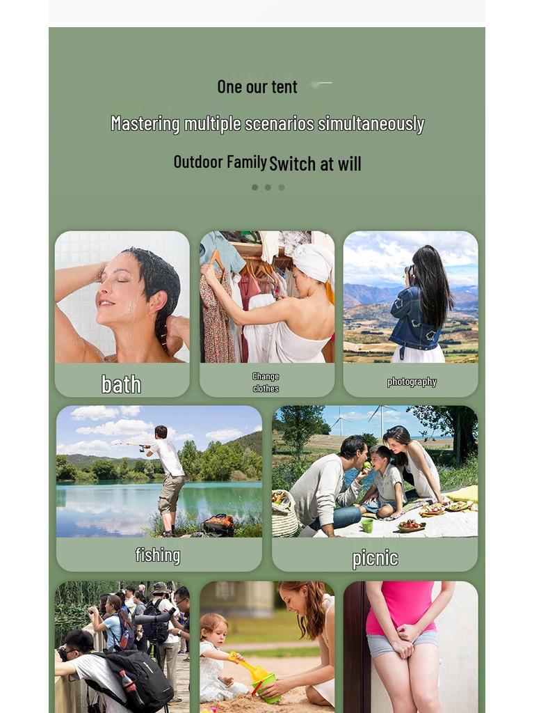 Portable Outdoor Shower & Changing Tent: Thickened Bathing & Mobile Toilet Shelter