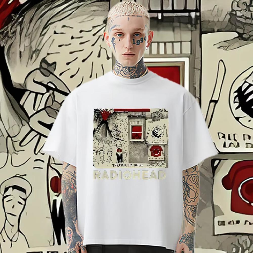 RADIOHEAD Topy Oversize Tričko s kulatým výstřihem Volné Harajuku Pro muže Ženu Trička Potištěné Tričko Streetwear Letní oblečení