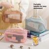 Kosmetická taška s velkou kapacitou Dutá Dámská Multifunkční Síťovaná Taška Kosmetické Pouzdro Cestovní Průhledná Toaletní Taštička