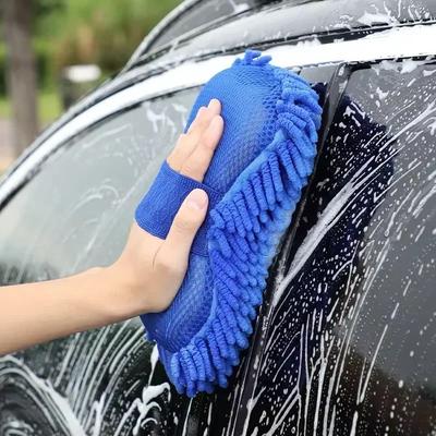Mytí auta Mikrovlákno žinylka Houba na mytí auta Péče o mycí štětec Pad Mycí ručník Rukavice pro styling Příslušenství Gadget