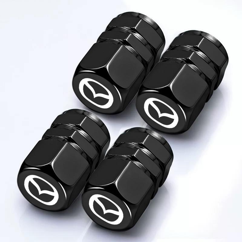 4Pcs Car Wheel Valve Air Core Cap Auto Tire Accessories For Mazda 3 CX5 CX30 MX5 CX3 CX9 CX7 MX3 MX6 CX50 CX60 CX70 CX80 CX90 h3