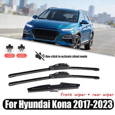26'+16'+12' Wiper Front and Rear Wiper Blades Windshield Window for Hyundai Kona 2017-2026 2018 2019 2020 2026 2026