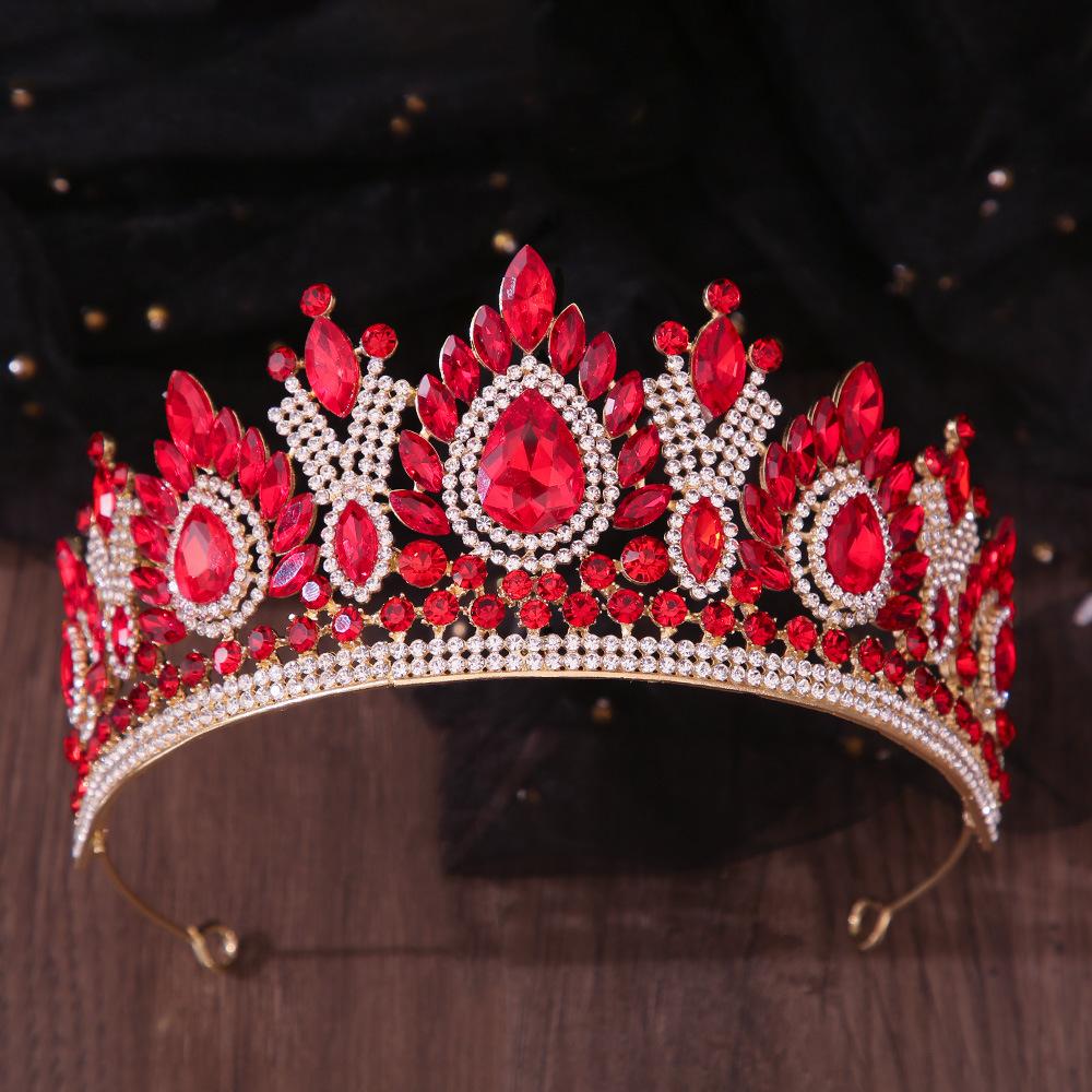 DIEZI Baroque Luxury Queen Princess Crystal Tiara For Women Girls Wedding Party Elegant Trendy Rhinestone Crown Hair Jewelry