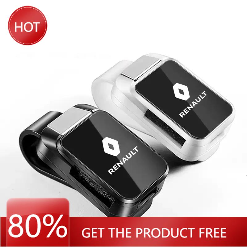 Hub Caps Auto Sun Visor Glasses Box Sunglasses Clip For Renault Grand Scenic 4 XMOD Megane Clio 4 Laguna 2 3 Coupe Car Sticker
