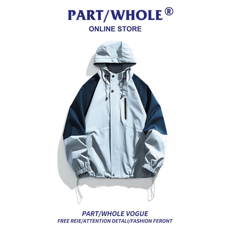 PART/WHOLE Men s 3-in-1 Hooded Fleece-Lined Outdoor Jacket 2XL небесно-голубой