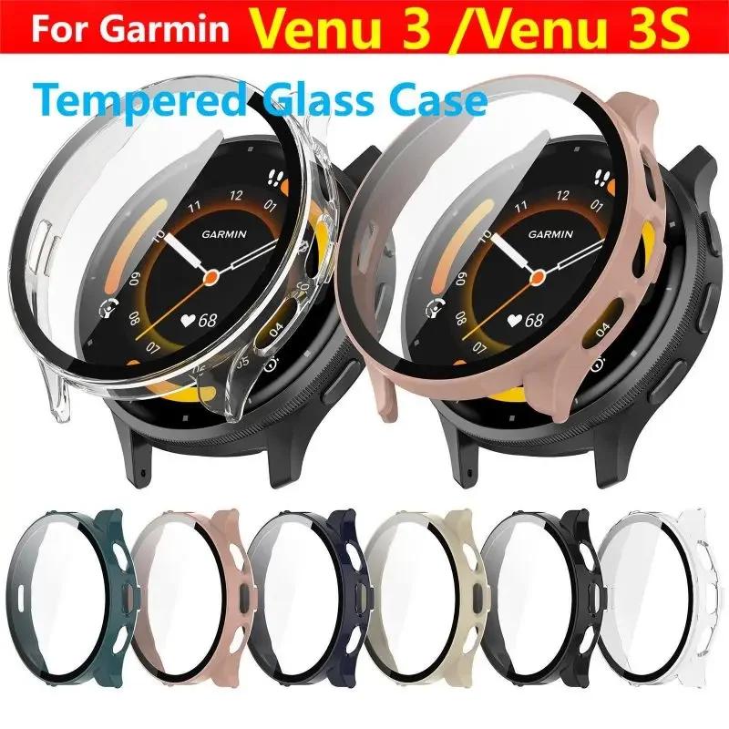 Gehärtetes Glas Case Für Garmin Venu 3 3S Smartwatch Schutzhülle Bumper Venu3 Venu3S Displayschutz Schale Zubehör
