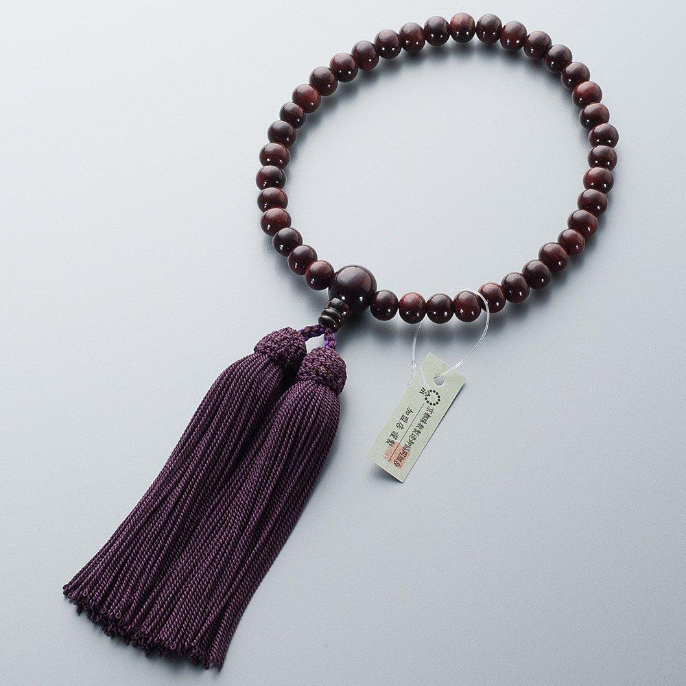 Takita Prayer Beads for Rosewood 8mm Pure Silk Head Beads Bag Kyoto Prayer Beads That Can Be Used by All Certificate Included [Butsudanya Shoten]