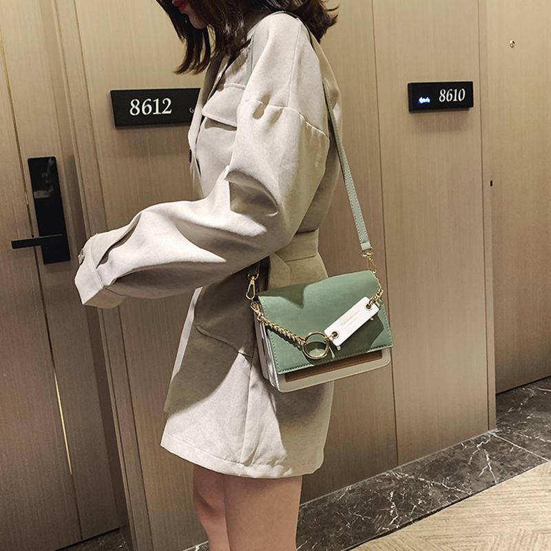 New Women Casual Messenger Bag Ladies Fashion Simple Shoulder Bag Korean Style Ladies PU Leather Messenger Bag