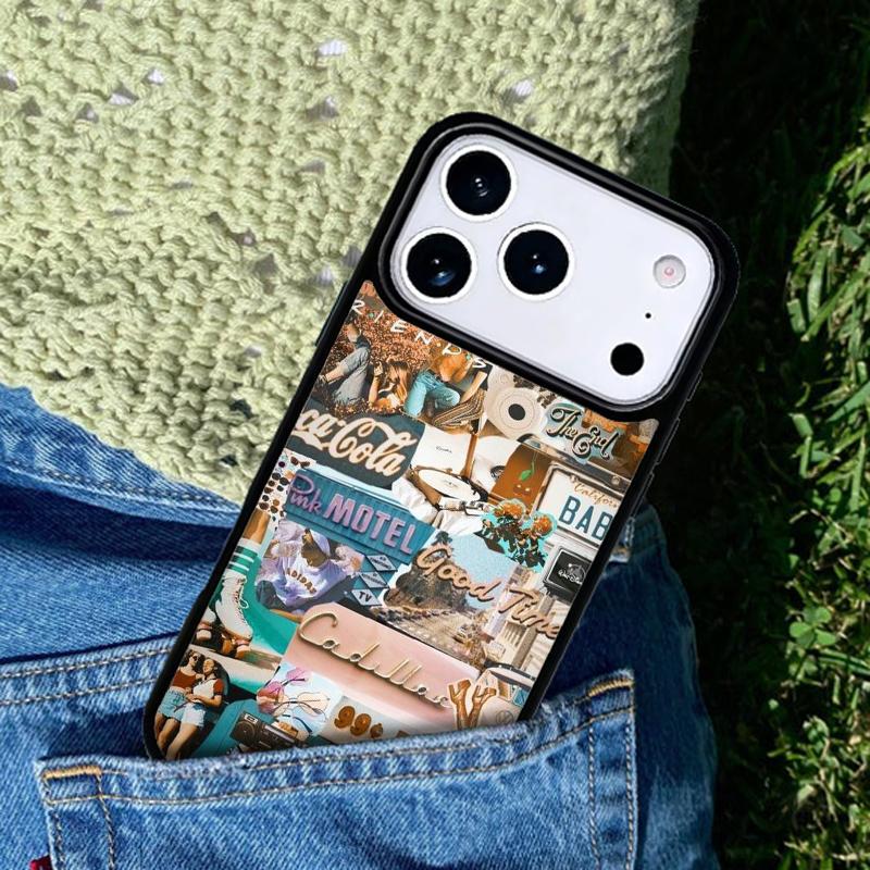 Vintage Aesthetic Soft Phone Case For iPhone 17 AIR 16 Pro Max 15 14 Pro 11 12 13 Shockproof Silicone Cover