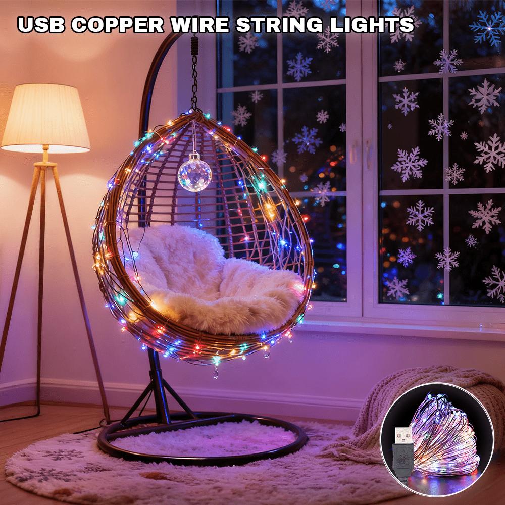 LED String Lights USB Power Lamp for Patio Tree Christmas Party Wedding Decor Outdoor Lighting Fairy Lights