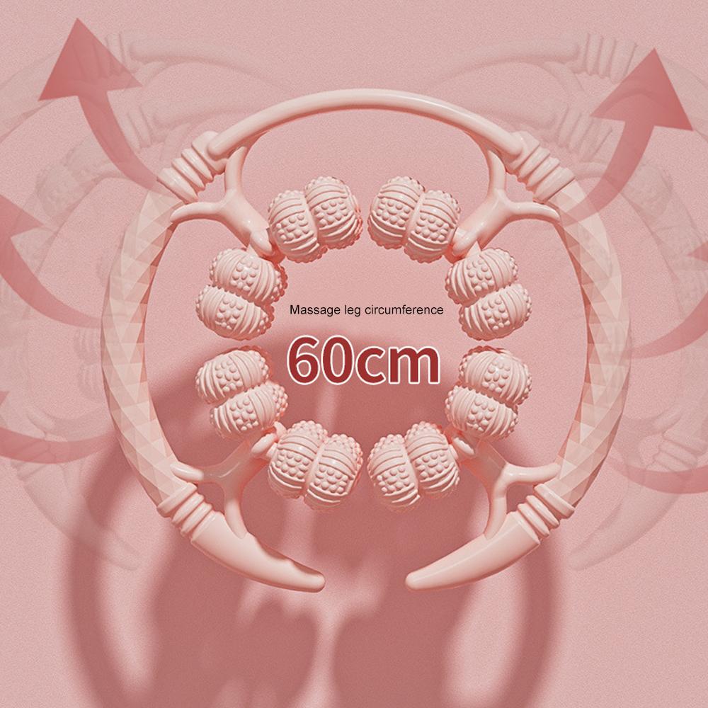 1Pc Circular Lymphatic Drainage Massager 32 Wheels Cellulite Massage Tool Leg Roller Portable Handheld Relax Roller