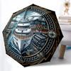 Nautical Luxury Yacht Journey Pattern Umbrella, Portable and Foldable Design, 8 Ribs, a Casual Accessory for Halloween, Christmas, and Birthday Gifts.
