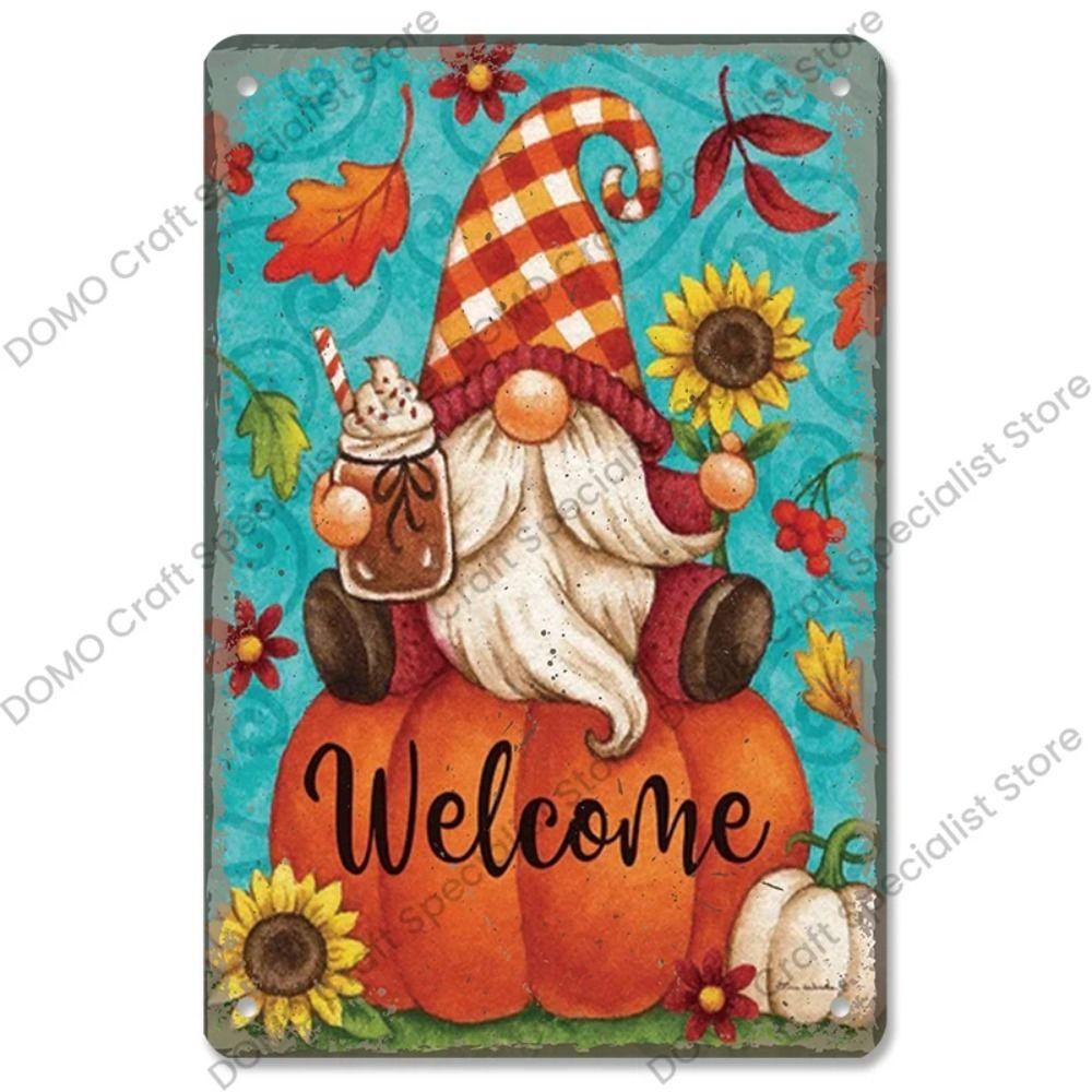Artistic Metal Wall Sign, Halloween Christmas Decor