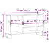 Shoe Rack Concrete Grey 102 X 36 X 60 Cm Particleboard