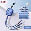 100w Fast Charging Data Cable With 12m Extensible Design For Apple Huawei Oppo Devices