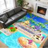 Crystal Velvet Rug Custom Name Text, Soft Non Slip Floor Mat Home DecorAnimal Crossing